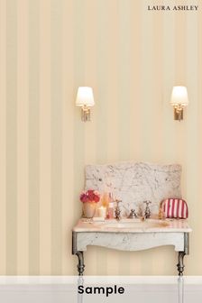 Linen Lille Pearlescent Stripe Wallpaper Sample