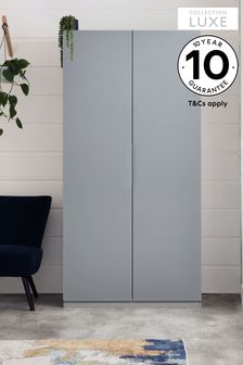 Collection Luxe Sloane Grey Glass Double Wardrobe