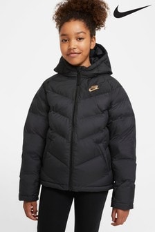 F&F Black Running Jacket Girls Full Zip Summer Kids Polyester School Casual Coat 