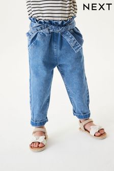 Denim Bright Blue Pull-On Tie Belt Jeans (3mths-7yrs) (287427) | £13 - £15