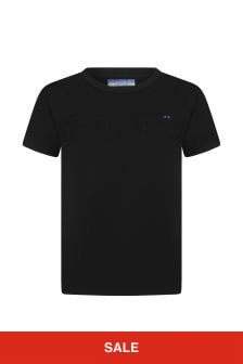 Jacob Cohen Boys Black Cotton T-Shirt
