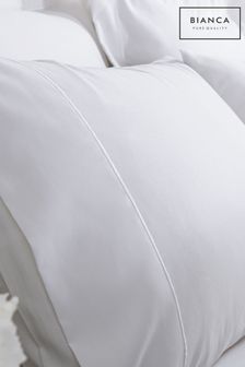 Bianca Set of 2 White Luxury 800 Thread Count Cotton Sateen Housewife Pillowcases