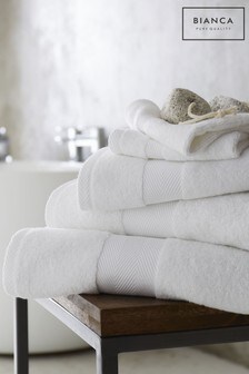Bianca White Silk Blend Towel