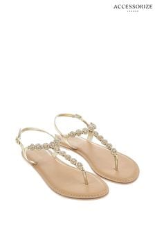 Accessorize Brown Rome Embellished Sandals
