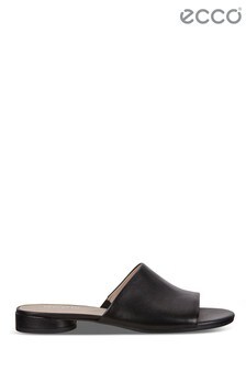 ECCO® Black Flat Slide Sandals