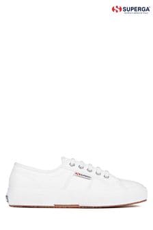superga white leather trainers womens