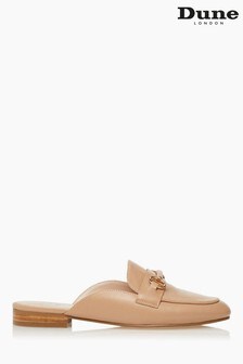 Dune London Neutral Glowin Snaffle Trim Backless Loafers
