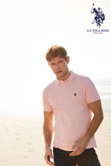 U.S. Polo Assn. Pink Core Regular Fit Pique Polo Shirt