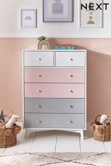 Pink Quinn Kids Nursery 6 Drawer Chest Of Drawers (296955) | £425