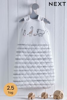 Grey Baby Animals Baby 100% Cotton 2.5 Tog Sleep Bag (298619) | £30 - £32