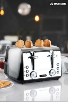 DAEWOO Black Callisto 4 Slot Toaster