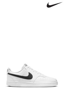 Nike White/Black Court Vision Trainers (299390) | £70