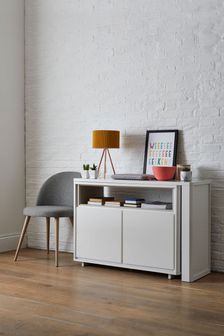 Mode White Gloss Swivel Desk (301881) | £399