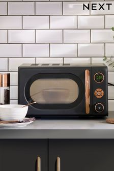 Black/Copper Digital 800W 20L Microwave