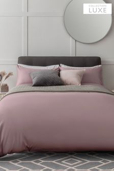 Fig Purple Collection Luxe 400 Thread Count 100% Egyptian Cotton Sateen Duvet Cover And Pillowcase Set