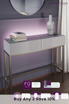 Frank Olsen White Iona 2 Drawer Console Table with Smart Features