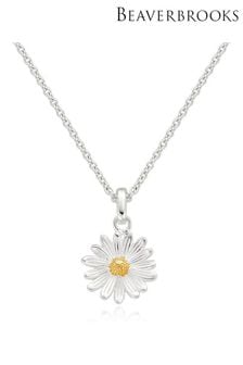 Beaverbrooks Sterling Silver And Gold Plated Daisy Pendant (306626) | £49