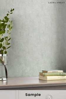 Sage Leaf Green Plain Textured Wallpaper Sample Wallpaper