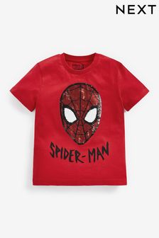 Red Spider-Man Flippy Sequin License T-Shirt (3-16yrs) (309523) | £13 - £18