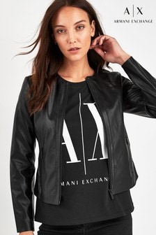 armani exchange women's black jacket