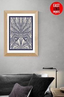 East End Prints Blue One Hundred Leaved Plant XII by Alisa Galitsyna