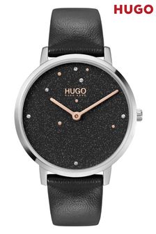 HUGO Dream Leather Strap 	Black Watch