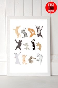 Dancing Cats by Hanna Melin Framed Print