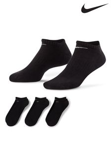 Nike Adult Black Everyday Cushioned Trainer Socks Three Pack