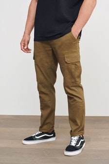 Cotton Stretch Cargo Trousers