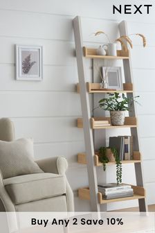 Dove Grey Malvern Oak Effect Narrow Ladder Shelf (319977) | £235
