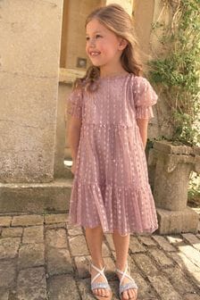 Pink Tiered Tulle Dress (3-16yrs) (323738) | £25 - £31