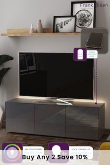 Frank Olsen Smart LED Grey Large TV Cabinet (327989) | £450