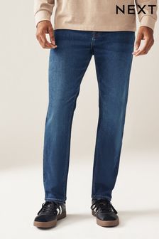 Mid Blue Atelier-lumieresShops Motion Flex Stretch Slim Fit contrast-trim Jeans (328225) | £40