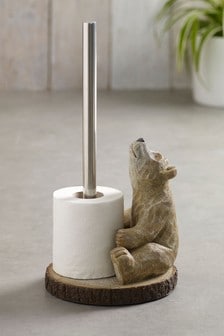Natural Bear Toilet Roll Holder