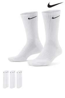 Nike White Everyday Cushioned Crew 3 Pack Socks (332431) | £12