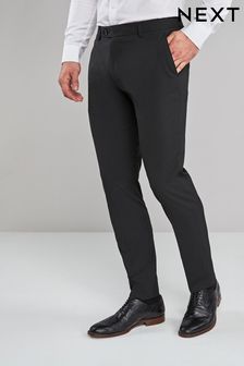 Black Skinny Fit Stretch Formal Trousers (332484) | £24