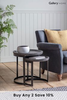Gallery Home Black Nest of Tables (332782) | £210