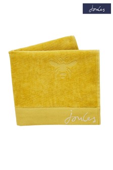 Joules Gold Cotton Botanical Bee Semi Plain Towel