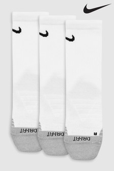 Nike White 3 Pack Cushioned Crew Socks Adult (337330) | £17