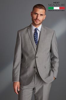 Light Grey Signature Tollegno Wool Suit (337544) | £144