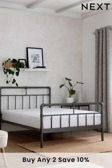 Black Hanson Metal Bed Frame with Footend