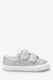 silver sparkly trainers