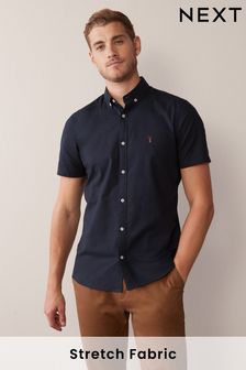 Short Sleeve Stretch Oxford Shirt