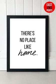 Black No Place Like Home by Native State Black Framed Print