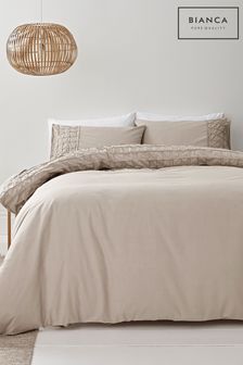 Bianca Stone Origami 200 Thread Count Duvet Cover and Pillowcase Set