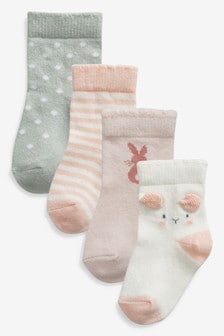 4 Pack Baby Socks (0mths-2yrs)
