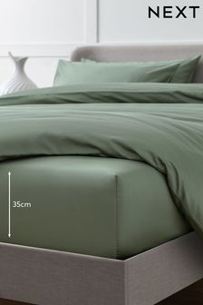 Sage Green Collection Luxe 400 Thread Count Deep Fitted 100% Egyptian Cotton Sateen Deep Fitted Sheet