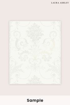 Pearlescent White Josette Wallpaper Sample Wallpaper