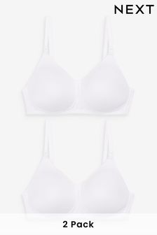 White Nursing Light Pad Non Wire Smoothing Bras 2 Pack (354558) | £32