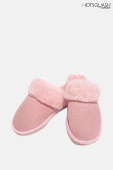 HotSquash Womens Pink Slip-On Slippers